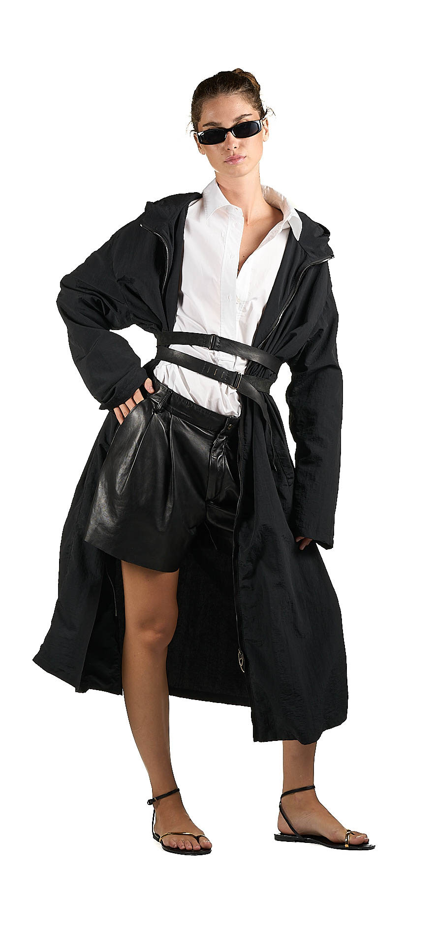 DANIELE BASTA LEATHER AND SILVER JACKET